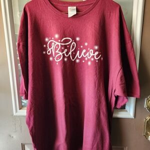 Delta Kids Believe Graphic Tee - Burgundy
